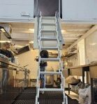 Πτυσσόμενη σκάλα σοφίτας βαρέως τύπου Inox Gionis.